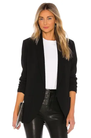 Amanda Uprichard Shawl Collar Blazer, black