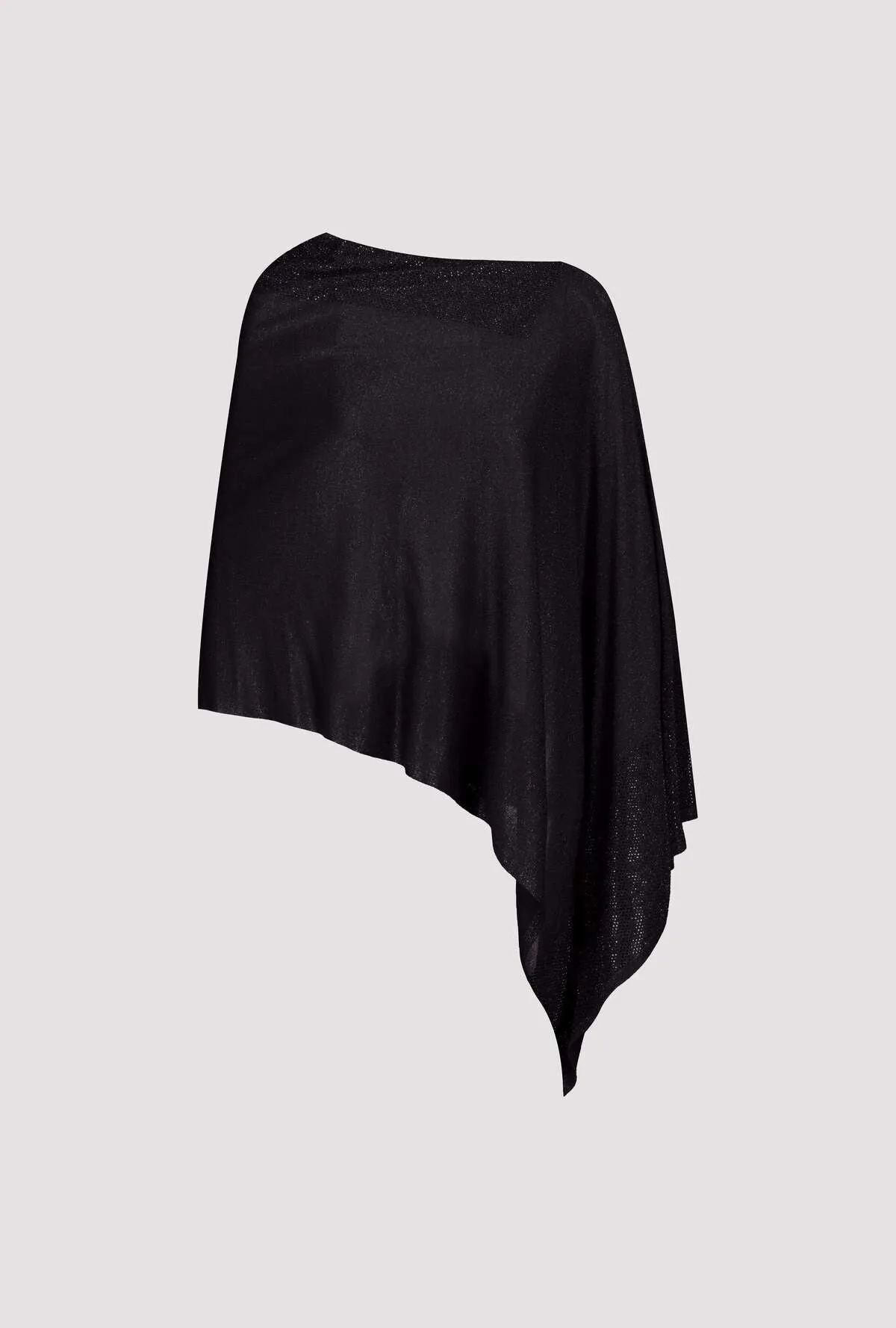 Asymmetrical Poncho 807518MNR in Black by Monari