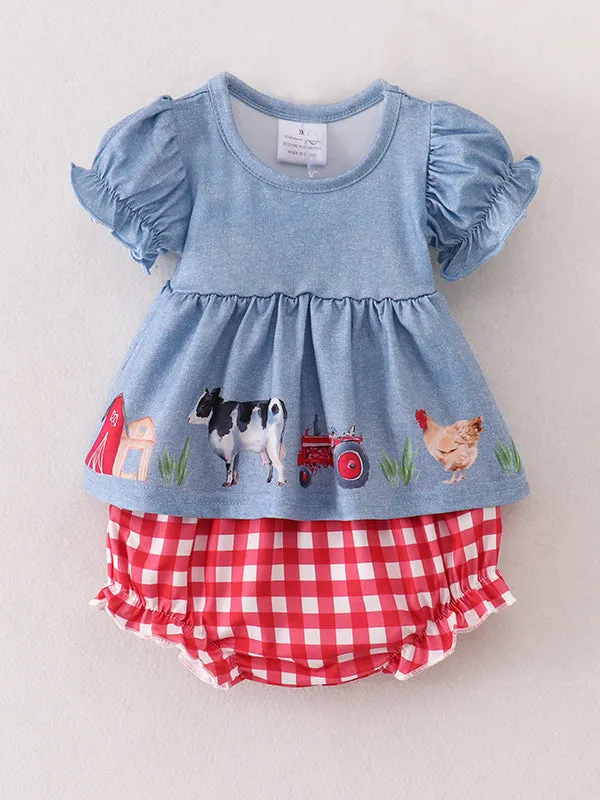 Baby Girls Farm Short Set