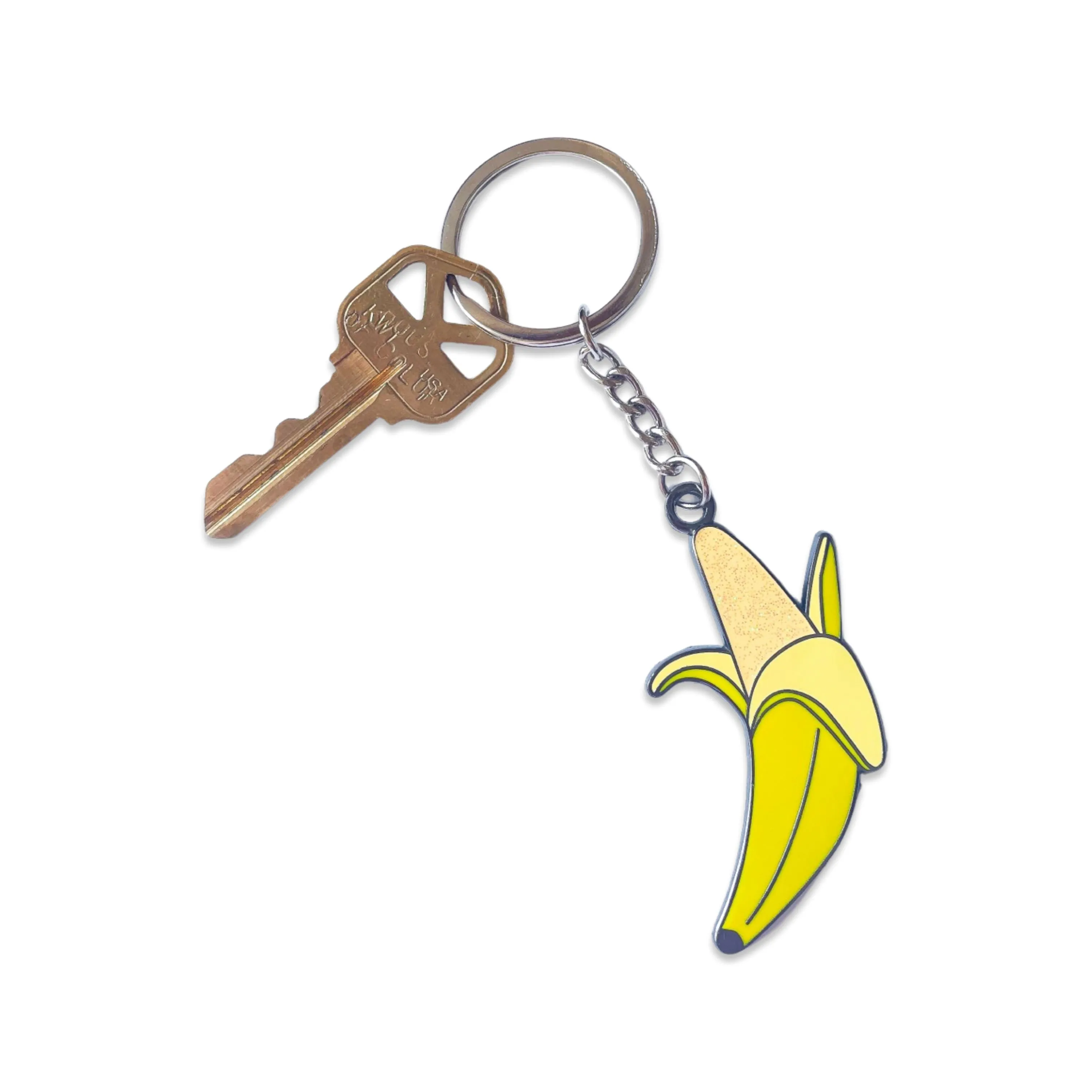 Banana Enamel Keychain