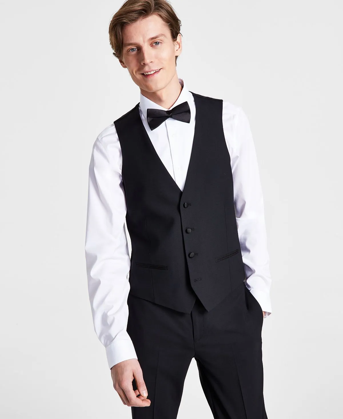 Bar III Men's Slim Fit Tuxedo Vest