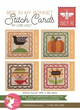 Bee In My Bonnet Stitch Cards Set R - #ISE-4017