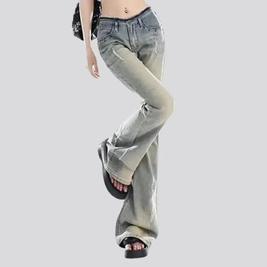 Boho style polished jeans for ladies