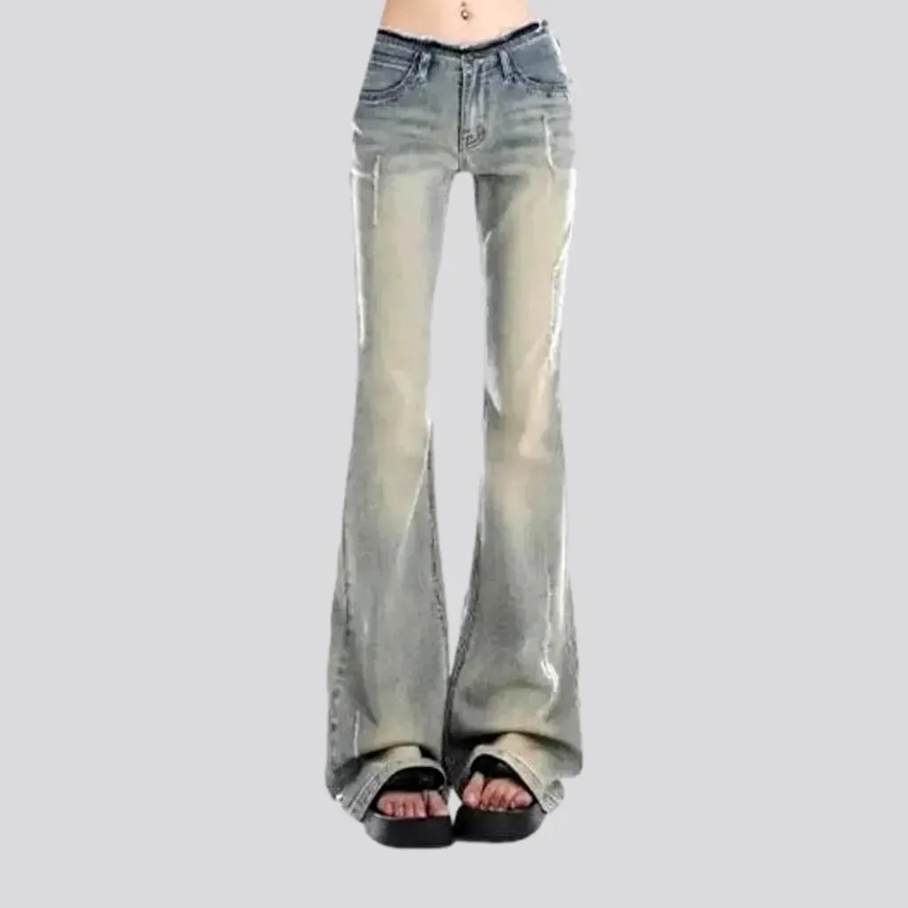 Boho style polished jeans for ladies