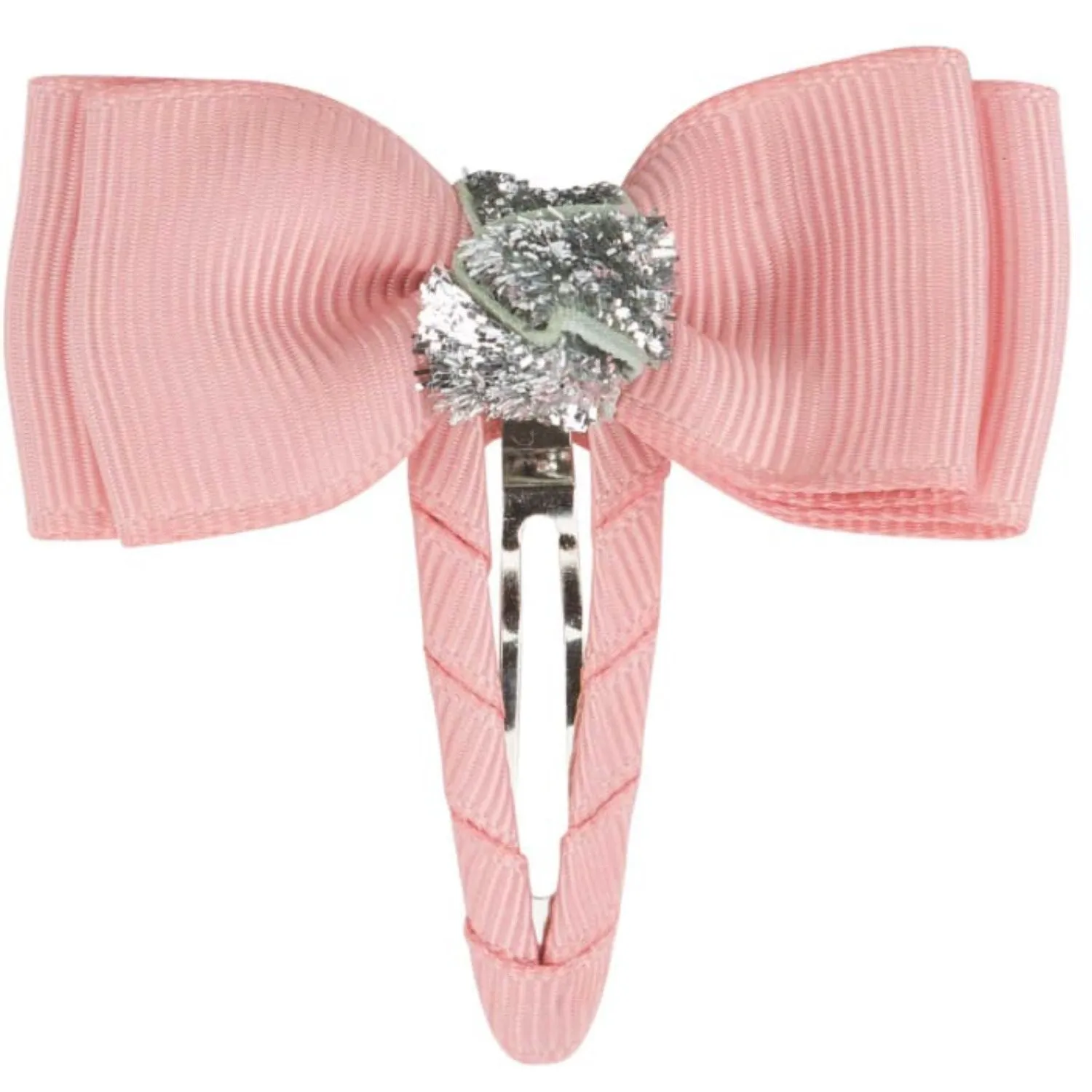 Bow's by Stær Double Bow Hair Clip - Nectar/Silver Glitter