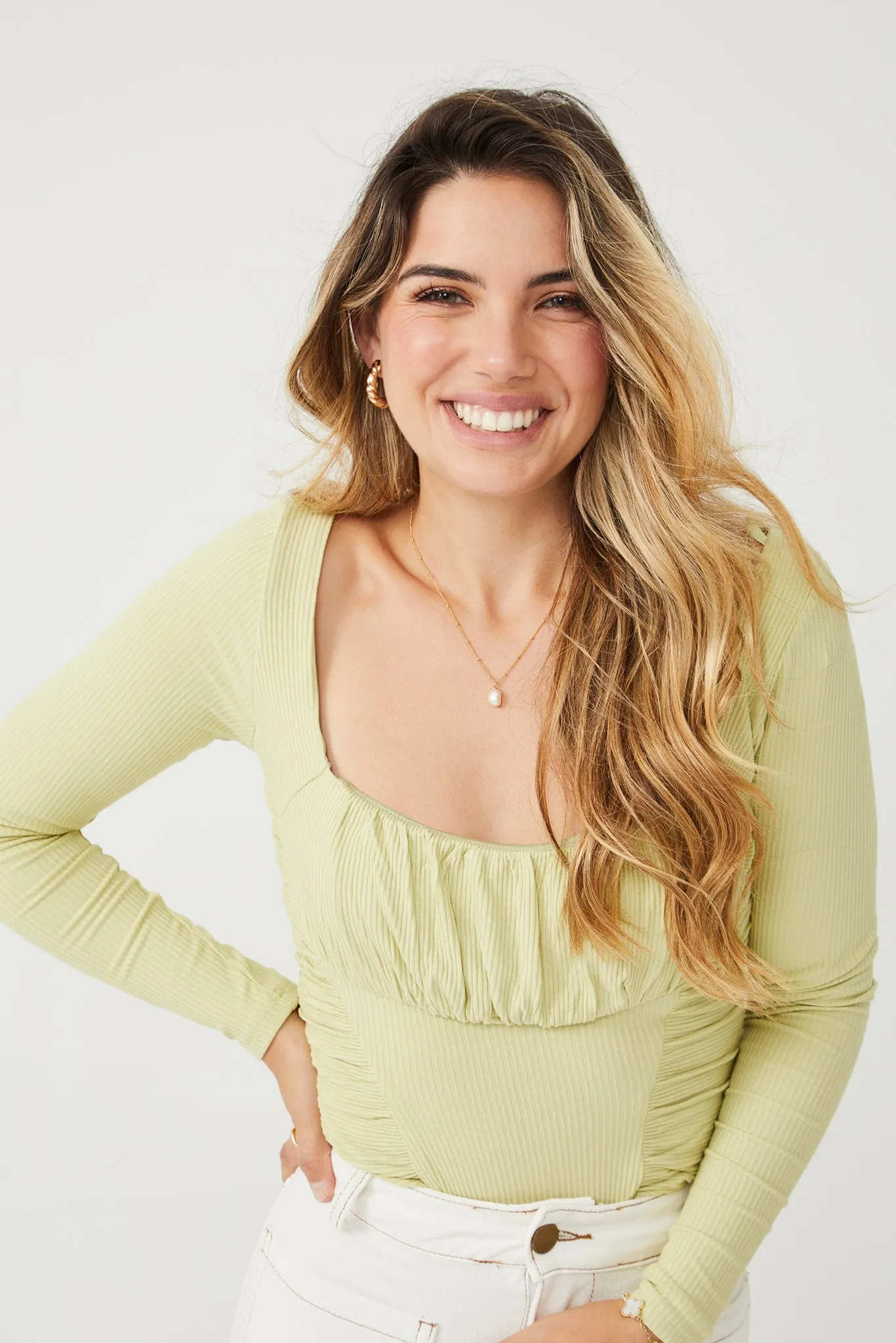 Carmelle Knit Bodysuit - Mint