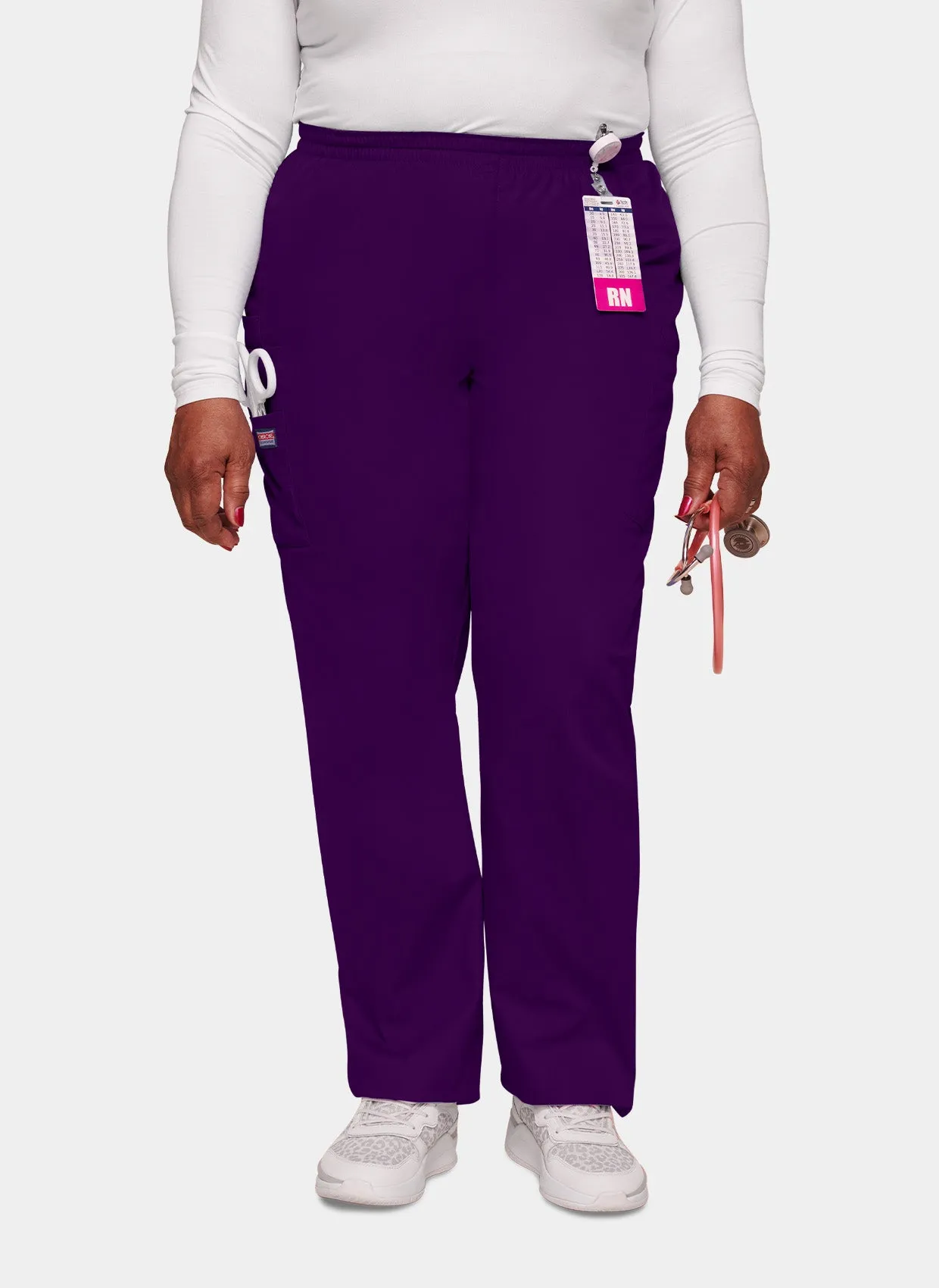 Cherokee Unisex Elasticated Scrub Trousers - Eggplant