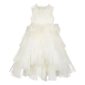 Cream Tiered Party Dress