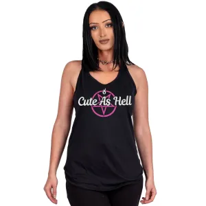 Cute As Hell Pentagram Racerback Tank