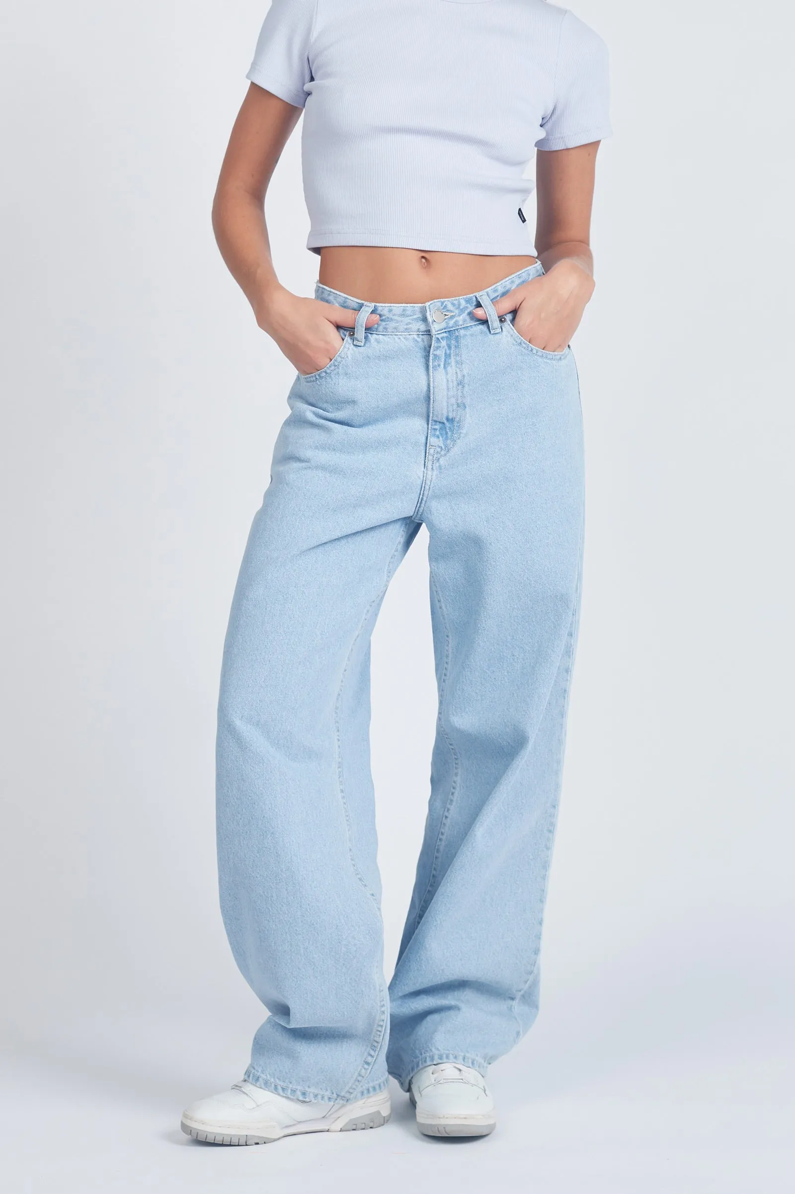 Donna Baggy Jeans - Pebble Superlight Retro