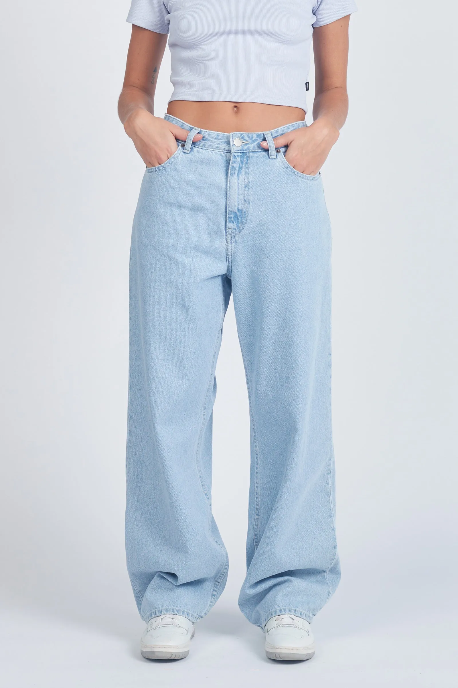 Donna Baggy Jeans - Pebble Superlight Retro