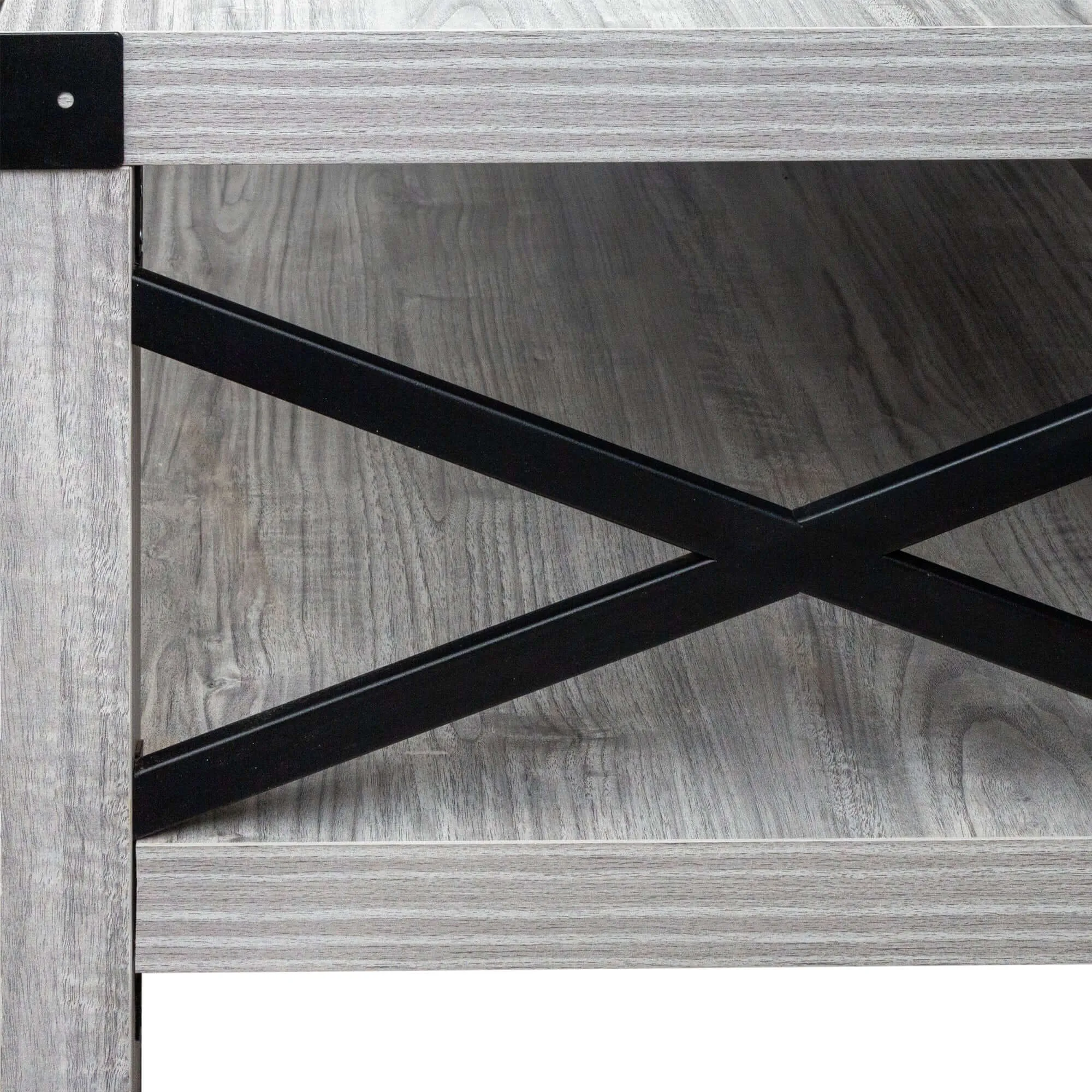 Elegant Plaid Grey Oak Coffee Table | Versatile & Durable