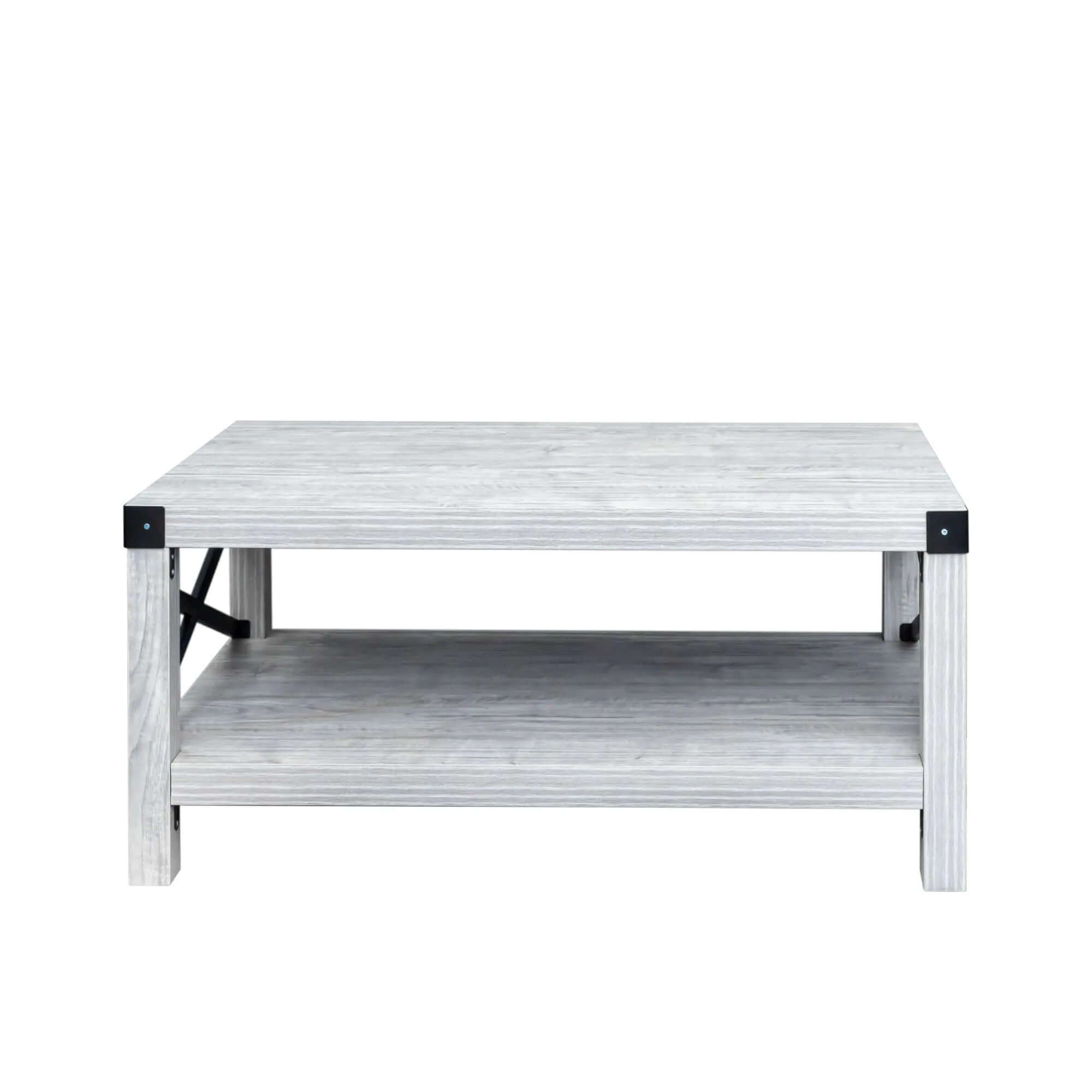 Elegant Plaid Grey Oak Coffee Table | Versatile & Durable