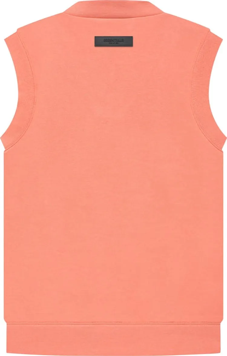 Fear of God Essentials V Neck Vest 'Coral', orange