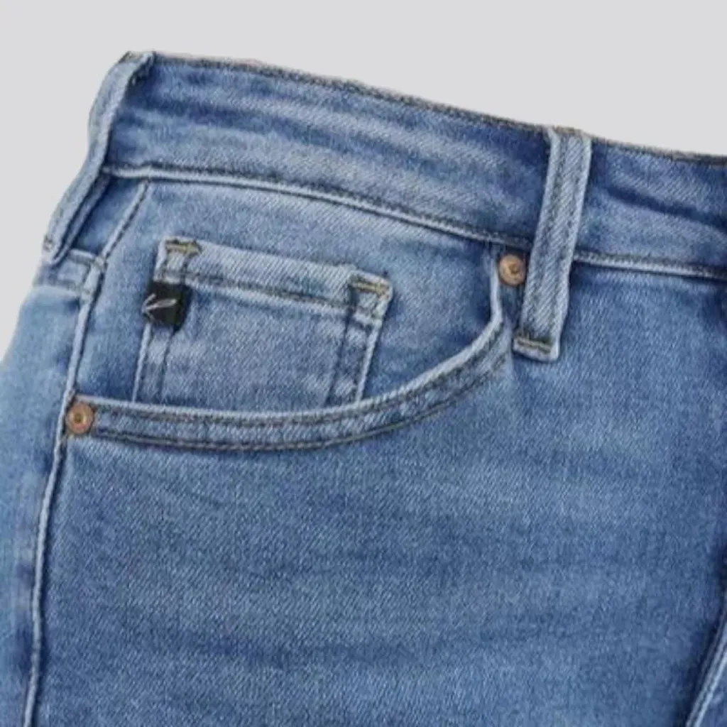 High-waist ankle-length jeans