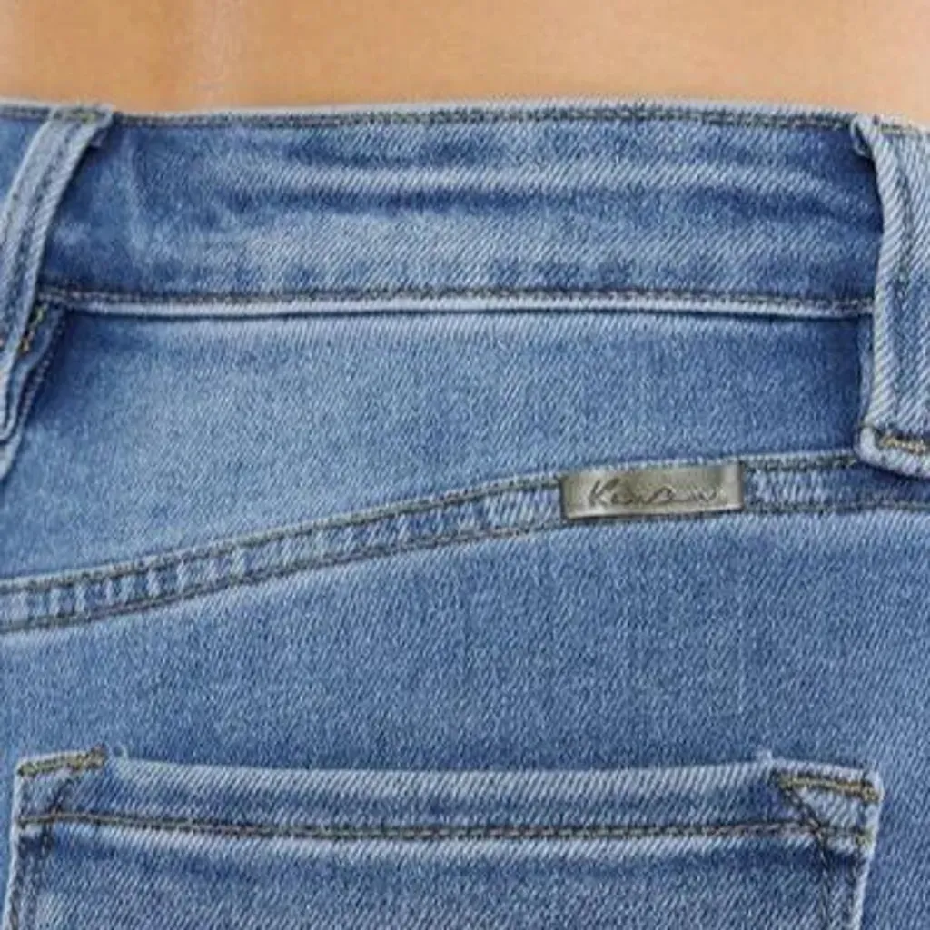 High-waist ankle-length jeans