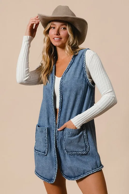 Indigo Aura Denim Vest