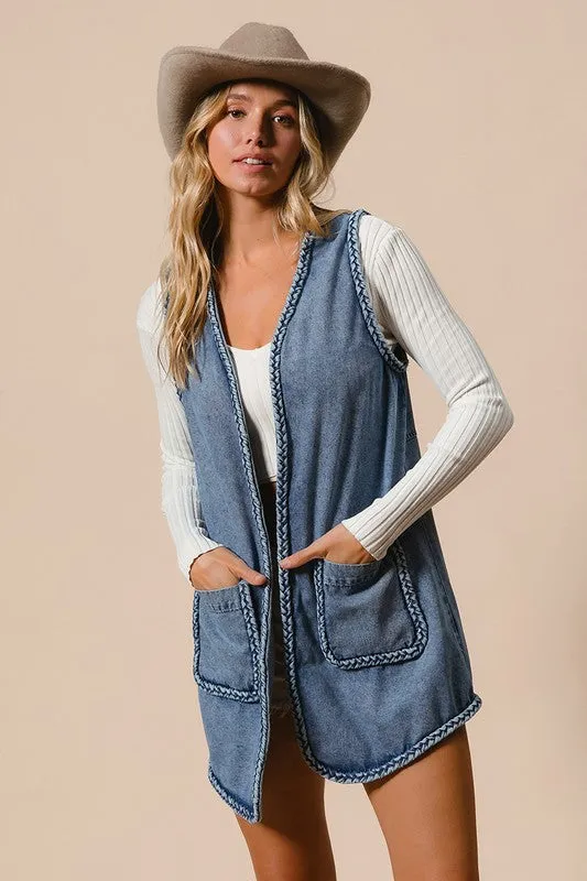 Indigo Aura Denim Vest