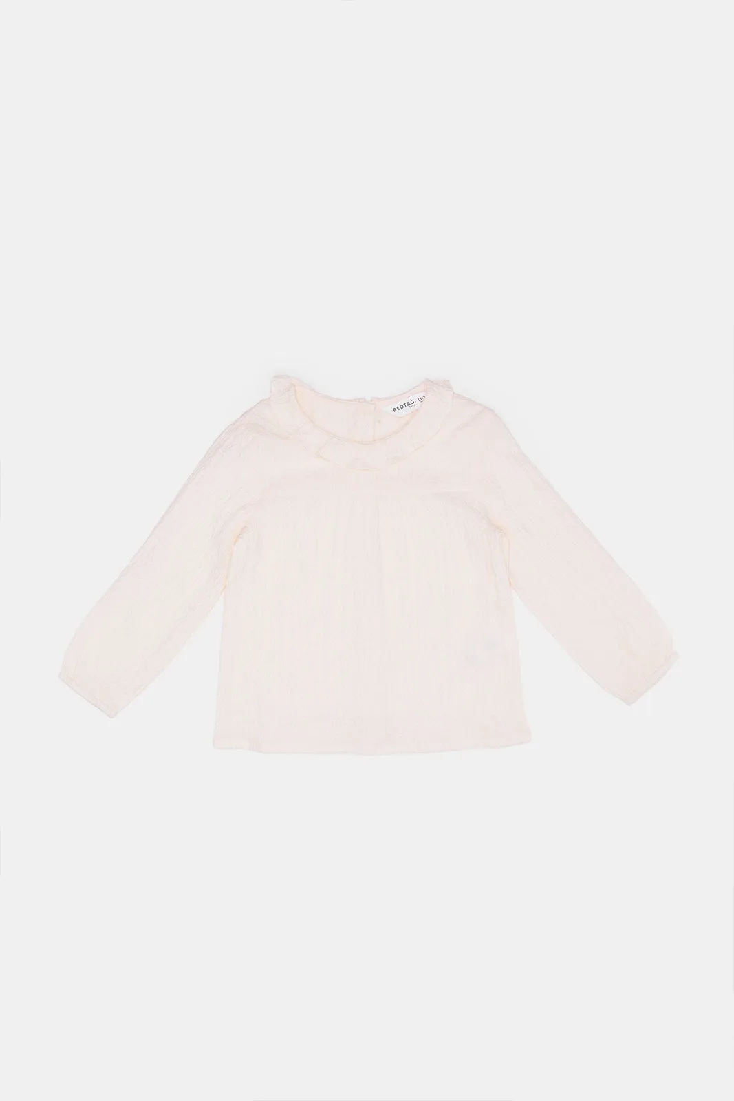 Infant Girls Ivory Textured Blouse