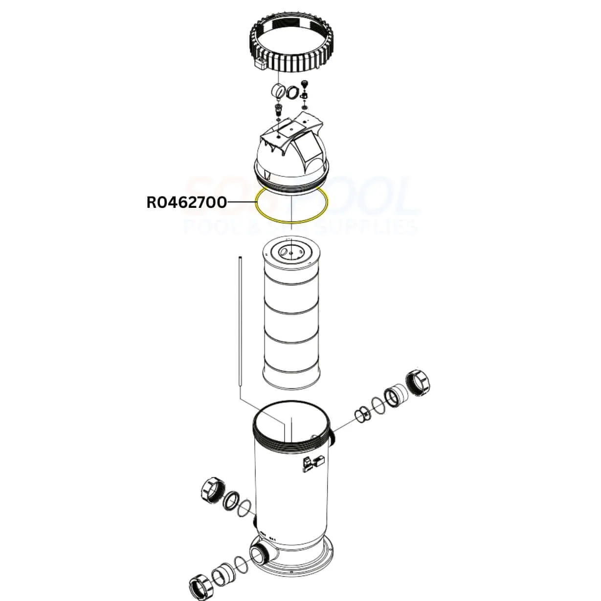 Jandy Tank Top O-Ring For CS Filters | R0462700