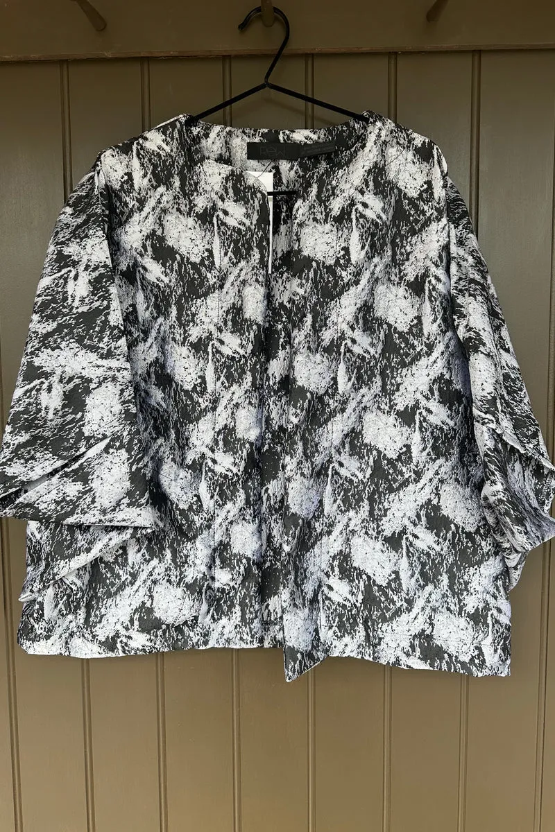 Kimono - Black And Silver Abstract