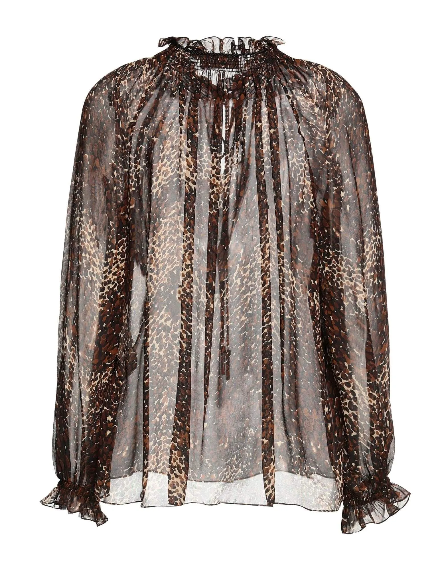 Leopard print blouse CELINE, brown/beige