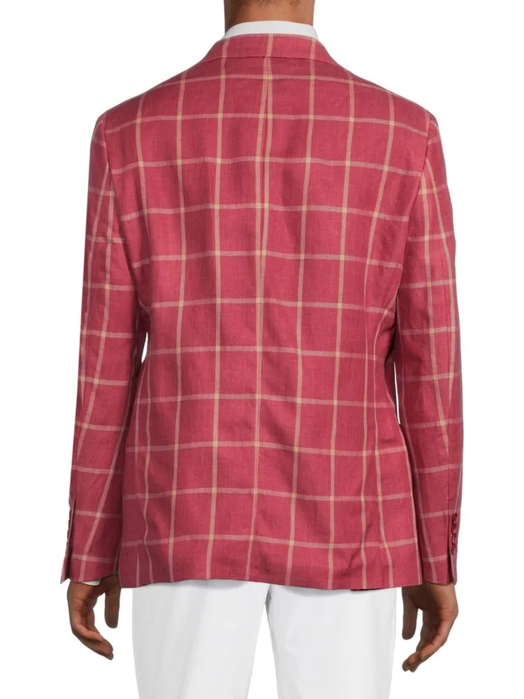 Linen jacket with window glass Tallia, red