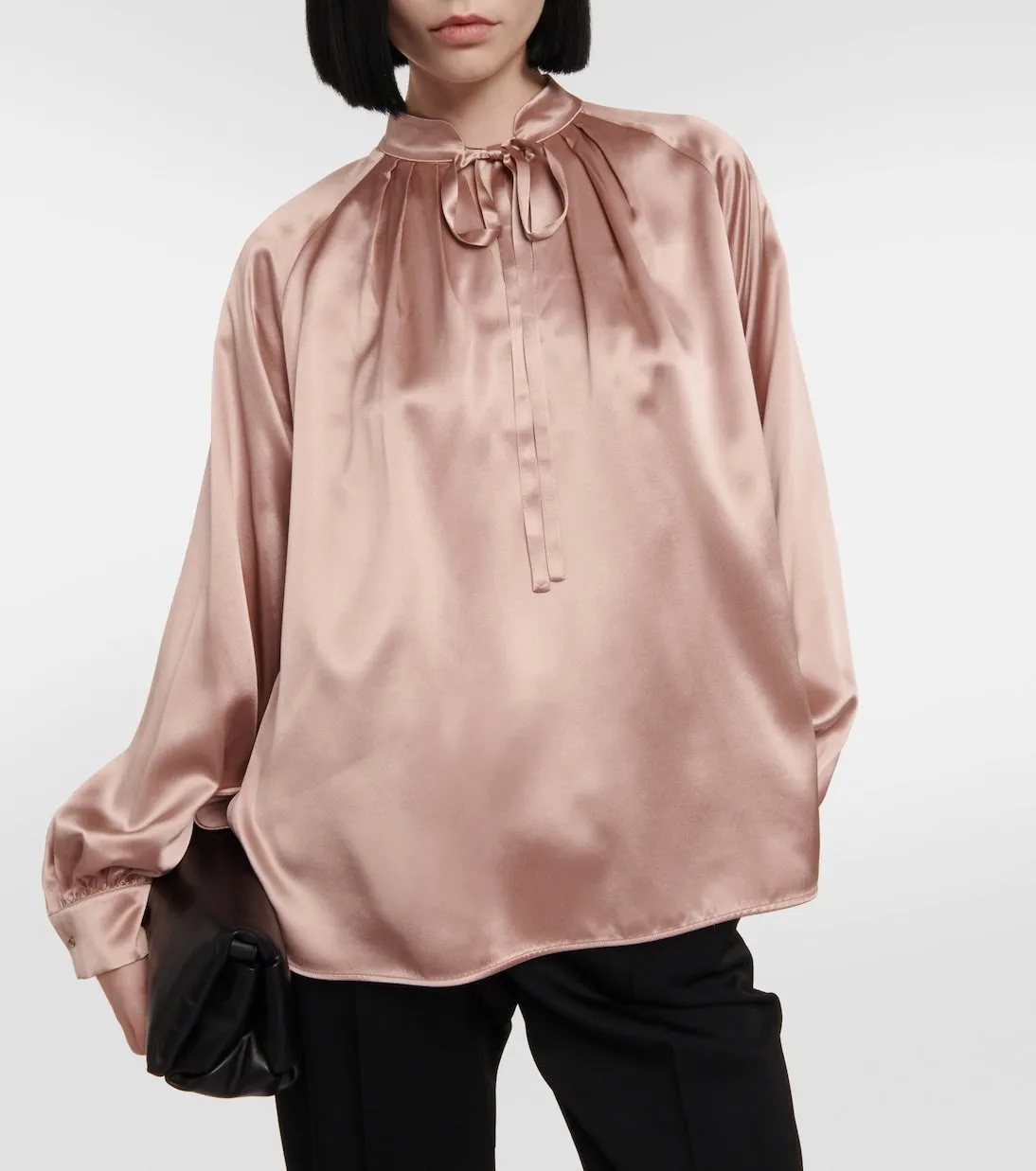 Max Mara silk satin tamigi blouse, pink