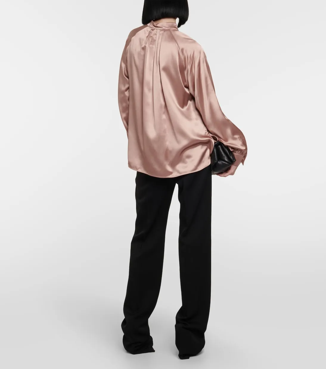 Max Mara silk satin tamigi blouse, pink