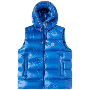 Moncler Luiro Hooded Vest, blue