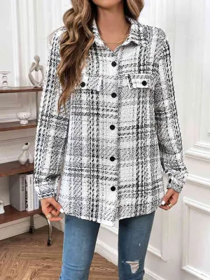 Plaid Button Down Jacket