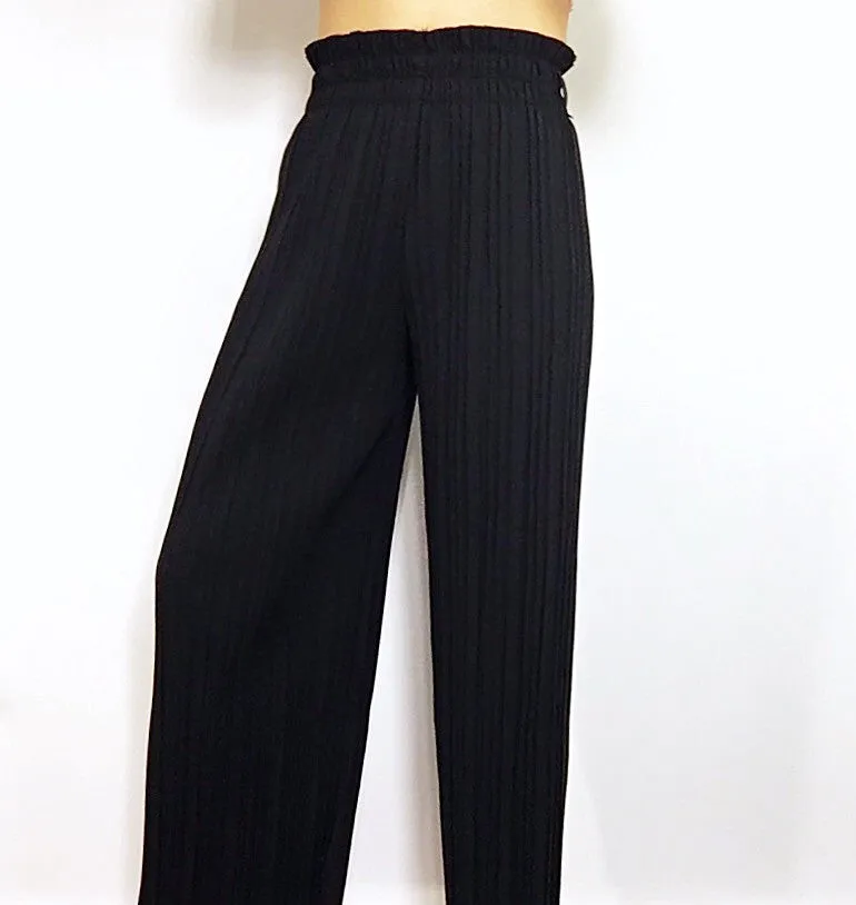 PLEATED SLIM CULOTTES PANTS TROUSERS