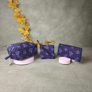 Pocket Vanity Purple Hairline Floral Prints