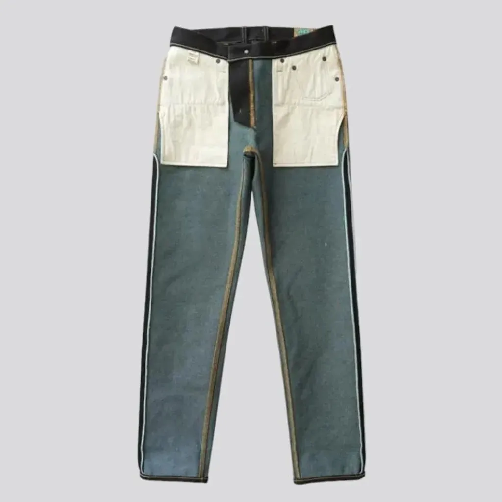 Rainbow-cast men's selvedge jeans