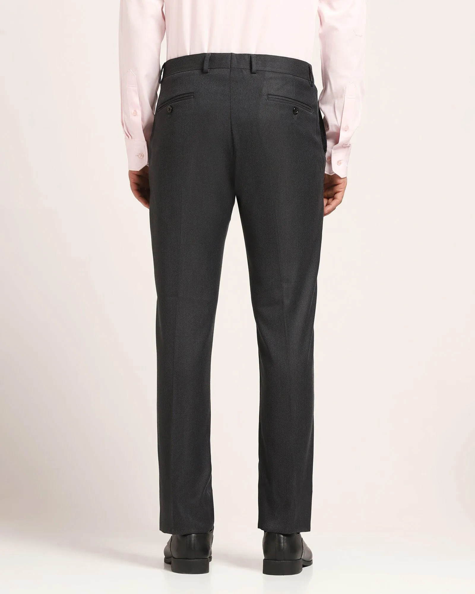 Slim Comfort B-95 Formal Charcoal Textured Trouser - Vegas