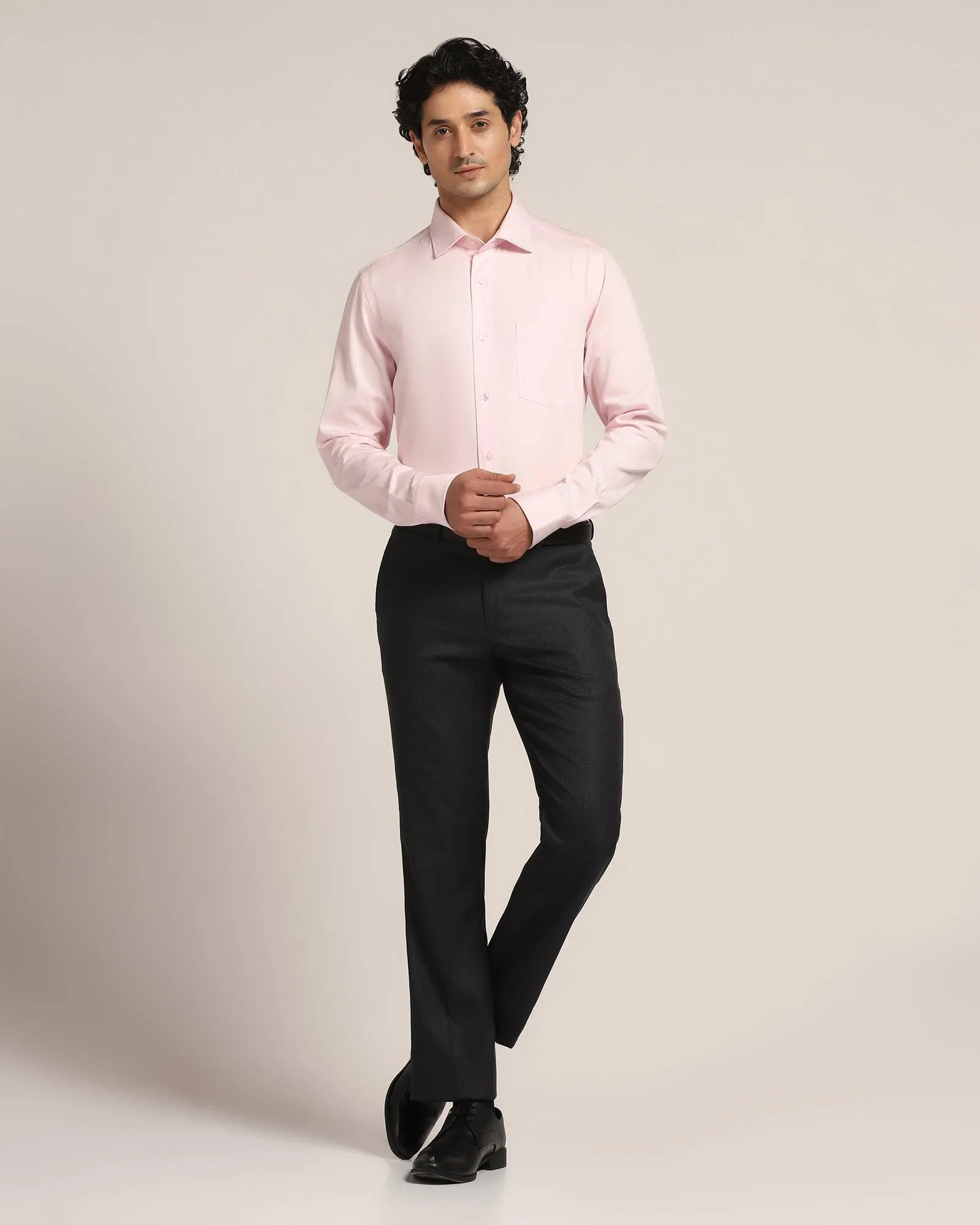 Slim Comfort B-95 Formal Charcoal Textured Trouser - Vegas