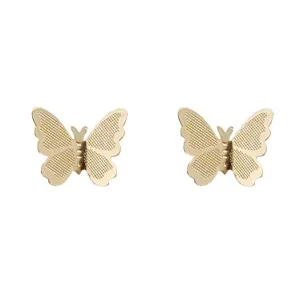 Small Butterflies Filigree Invisible Clip On Stud Earrings