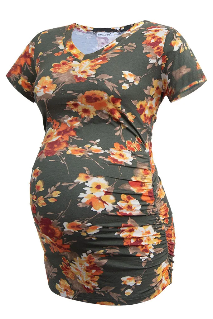 Smallshow Casual V Neck Maternity Tops