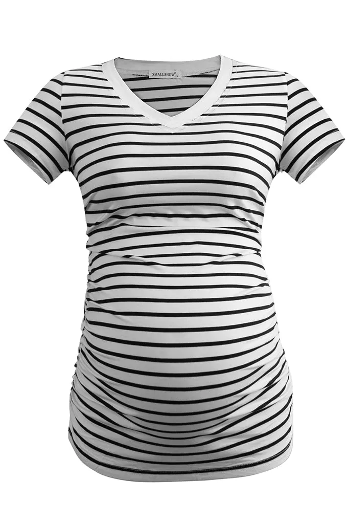 Smallshow Casual V Neck Maternity Tops