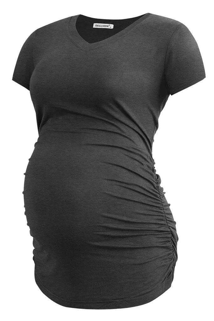 Smallshow Casual V Neck Maternity Tops