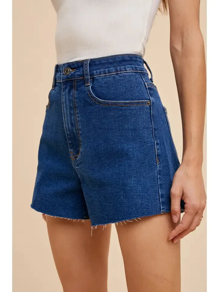 Springfield High Rise Denim Shorts