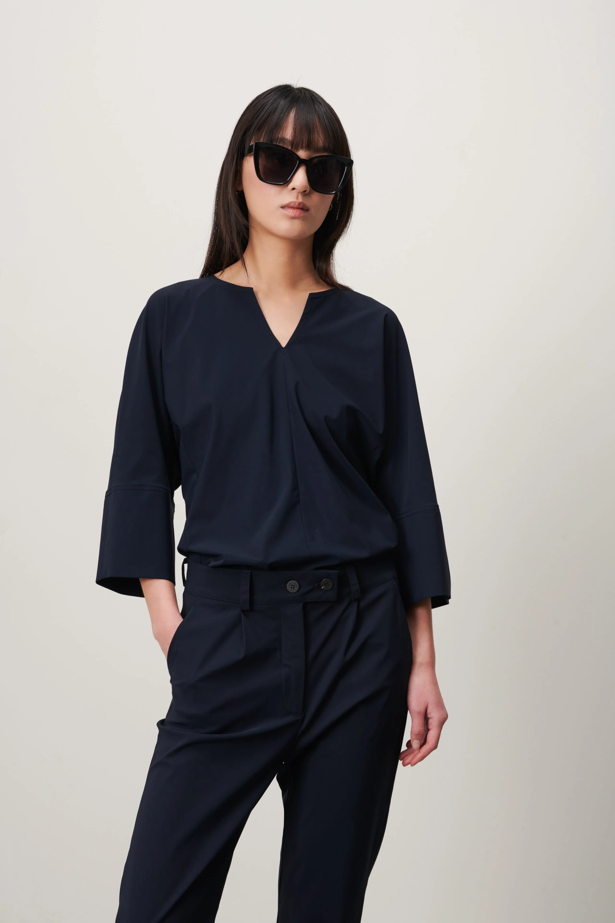 Stami Blouse Technical Jersey | Blue