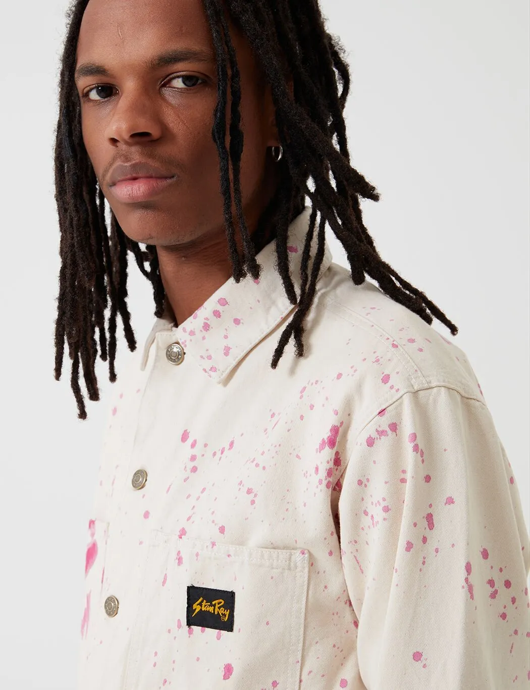 Stan Ray Shop Jacket (Paint Splatter) - Natural