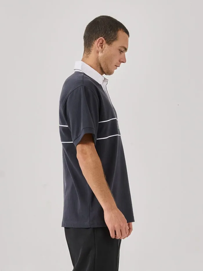 Step Up Short Sleeve Rugby Polo - Total Eclipse