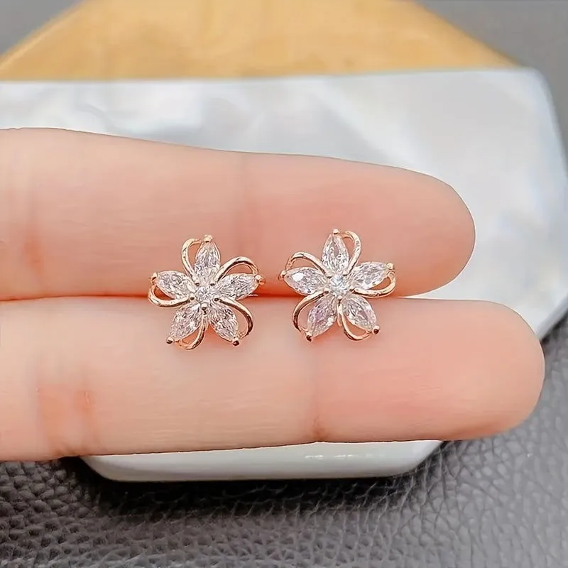 Trendy and Versatile Floral Earrings