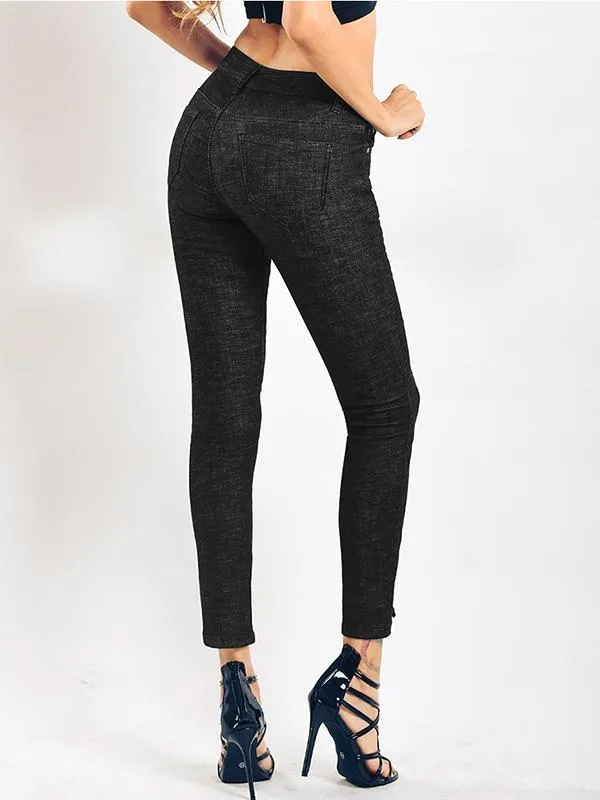 Unique Elastic Jeans Pants Bottoms