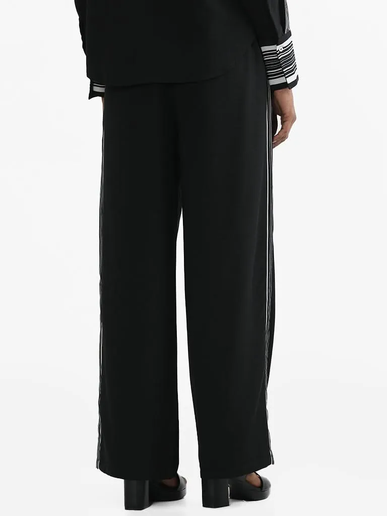 Wardrobe Black Clove Contrast Detail Trousers