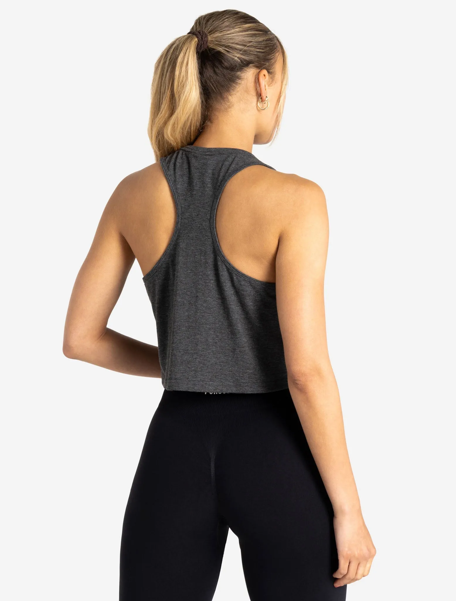 Wave Crop Tank - Charcoal Marl