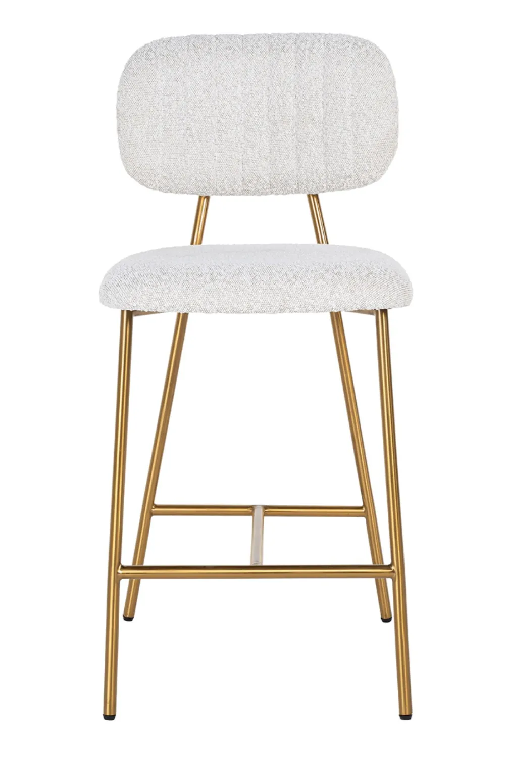 White Bouclé Counter Stool | OROA Xenia