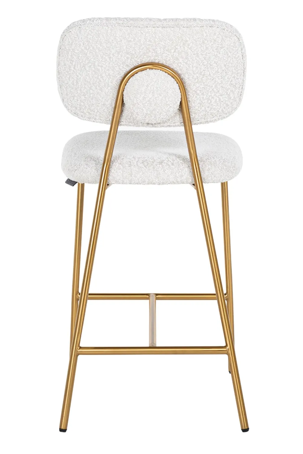 White Bouclé Counter Stool | OROA Xenia